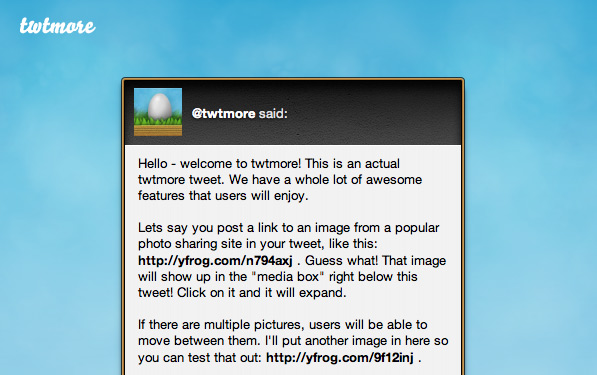 Post image for twtmore — Finally, you can ‘long tweet’ without shame!