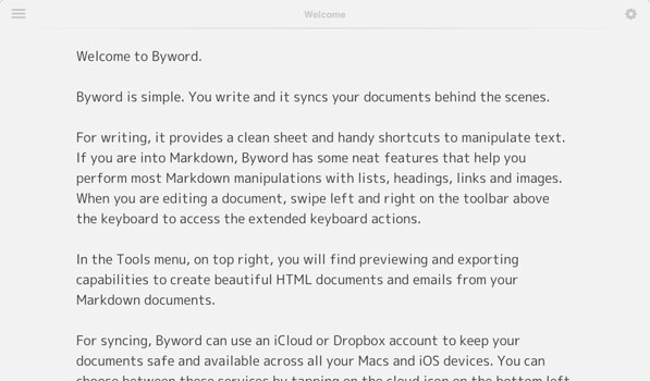 Byword — The Simple Writing App for Mac Comes to iOS