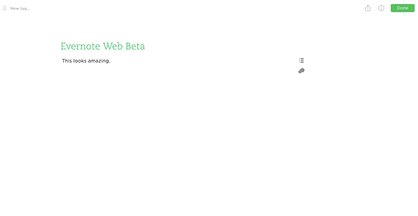 Evernote Web Beta Compose