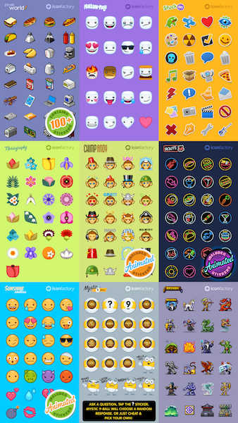 The Iconfactory Sticker Packs for iOS 10