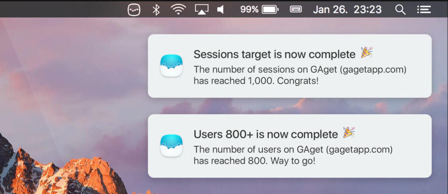 GAget 2.0 Alerts