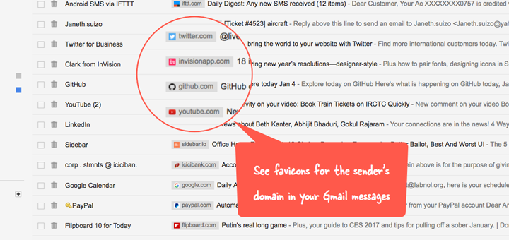 Gmail Sender Icons