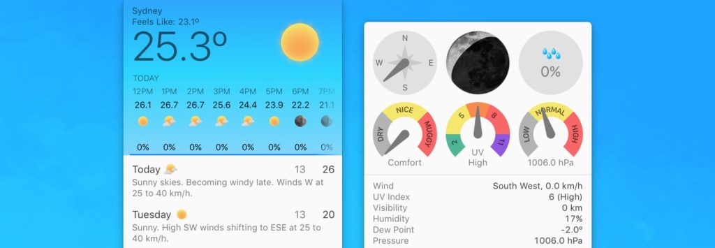 istat menus weather data error fetching account information