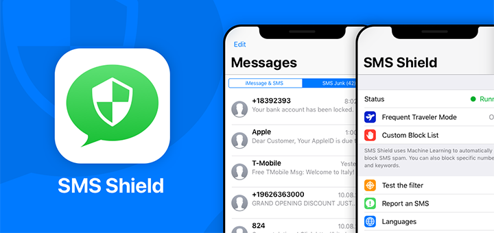 SMS Shield — SMS Spam Filtering App for iPhone and iPad