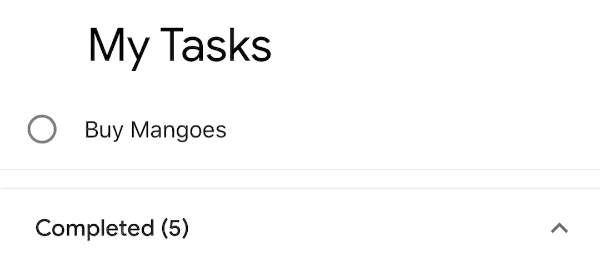 Google Tasks Swipe Animation