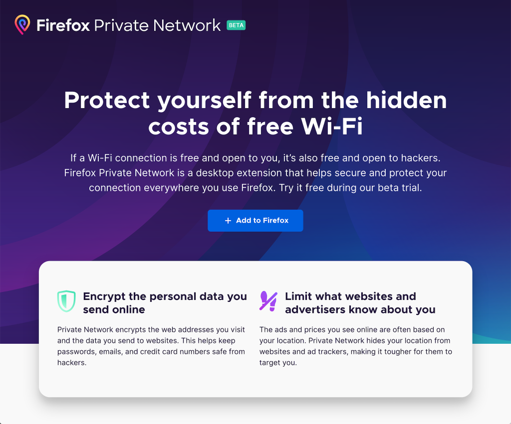 Firefox Private Network Beta Test Pilot Program
