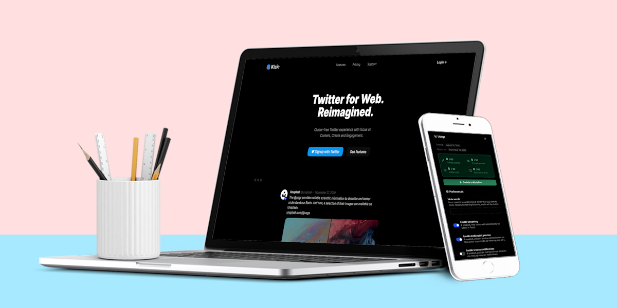 Kizie.co is a Minimally Elegant Web-based Twitter Client